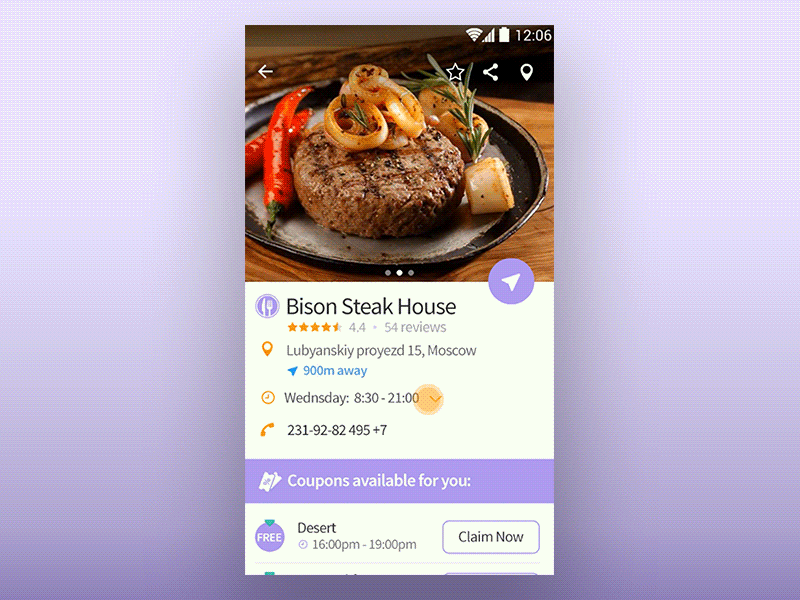 Some interactions & screen transitions #3 animation coupons gif interaction design transitions ui ux