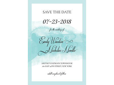 Save The Date Wedding card day flyer graphic modern promo template typography wedding