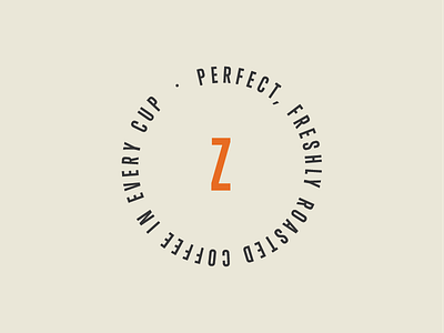 Z branding branding logo circle coffee design graphic design logo logo mark orange red typography z