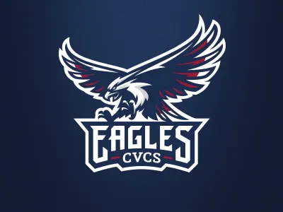 CVCS Eagles athletic cvcs eagle graphic maniac mascot sports branding sports logo