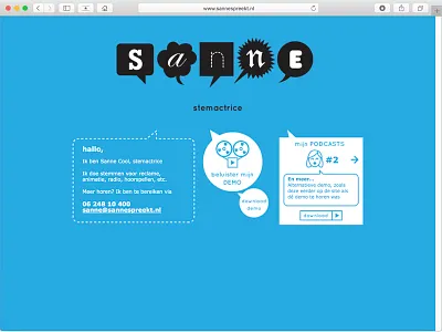 Sanne Spreekt logo voice website