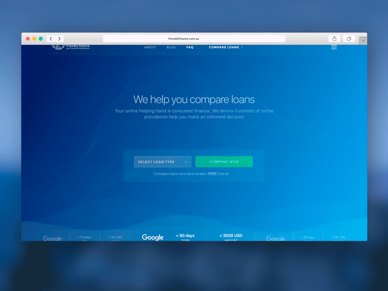Australian Start-up Loan Comparison Calculator Animation animation business calculator design interaction interface motion ui ux web website