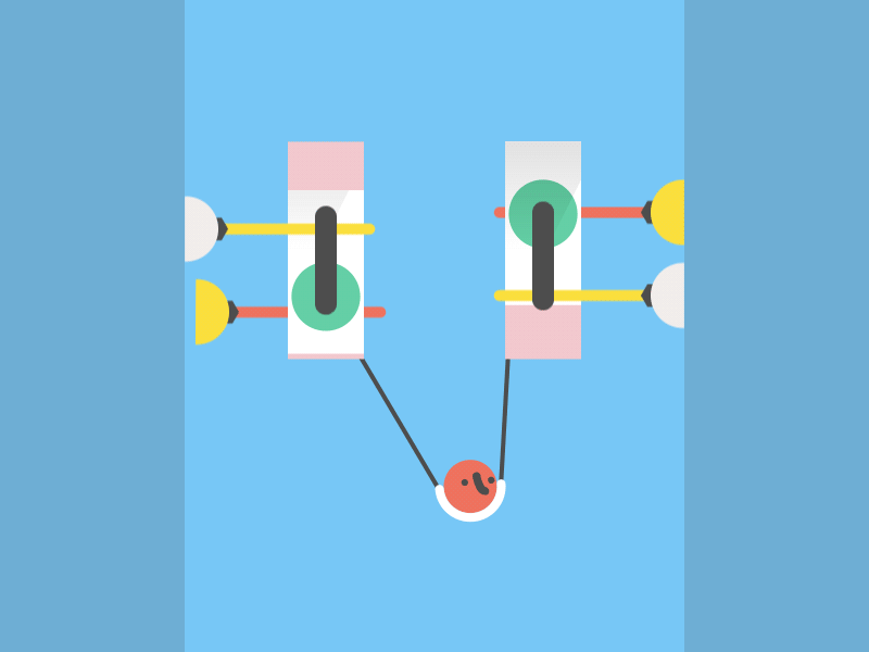 Silly robots no.10 2d character flat loop robot rubberhose2 vector