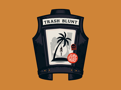 Surf Thugs Vest beach biker dark motorcycle punk rock skeleton surf surfing