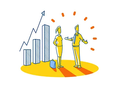 StartMonday Illustration 3 graph lines people startmonday