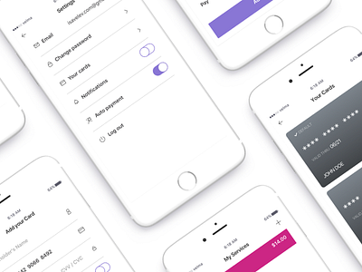 Velma App app bank banking cards form icons ios payment settings system