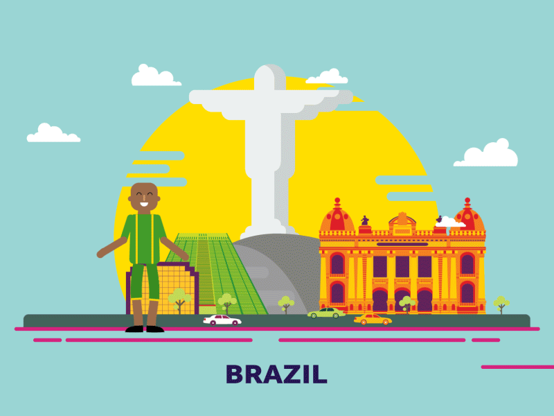 Brazil animation art direction brazil geography motion design motion graphics