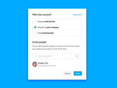 Cloud Access access cloud framer privacy share