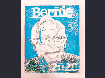 Bernie 2020 Print design political printmaking