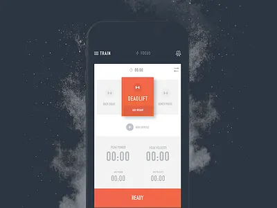 Train with Push | Homescreen ios iphone7 mobile power routine speed sports training ui ux wearable workout