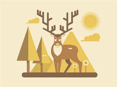 Deer art artist deer digitalart digitaldesign flatdesign graphicdesign illustration sarajevo vector vectorart