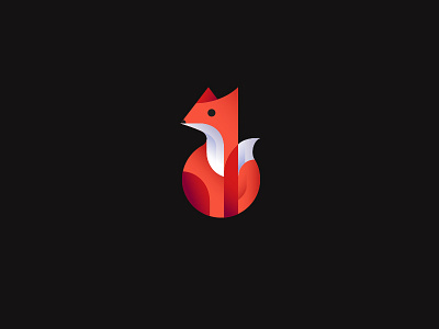 Circle fox creative fox gradient illustration kreatank logo