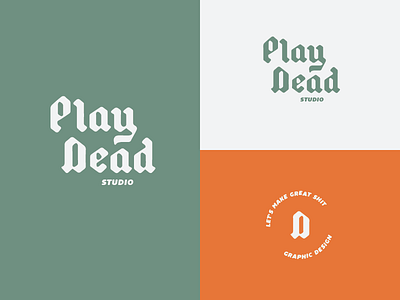 Play Dead - Personal Branding brand branding green logo orange personal personal logo personal studio studio