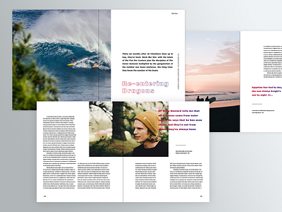 Layouts book editorial gradient grid layout magazine photography print surf typography