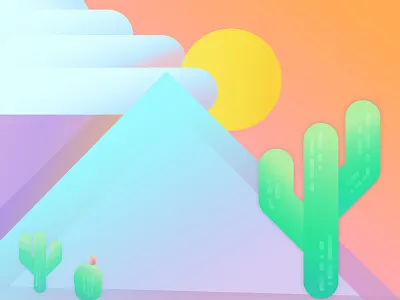 dreaming of warmer days cactus desert mountain sun