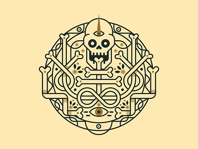 Personal Project bones eye medal skull