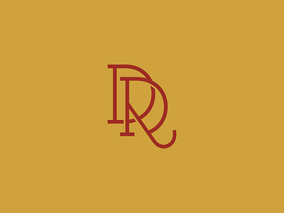 DR Wedding Brand brand d gold icon letters logo monogram r red