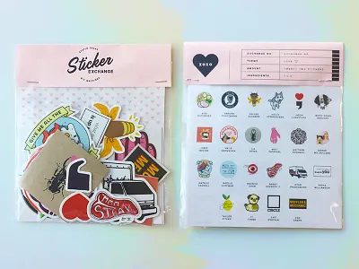 Sticker Exchange packaging stickers