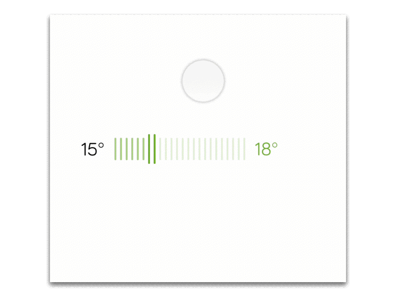 Temperature slider drag horizontal numbers slide slider temp temperature toggle