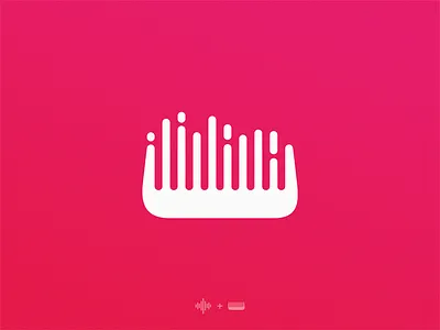 Hair sound icon illustration logo symbol