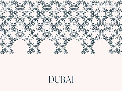 Dubai Graphic pattern typography vector