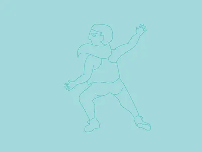 Ladies' Night Woman abstract dancing design illustration illustrator line person single stroke space woman