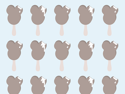 Mickey Pop Pattern chocolate dessert disney ice cream illustration mickey pastel vanilla vector vector illustration