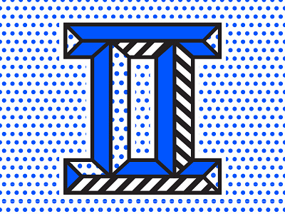 2....or....II bold lettering modern pattern roman numeral typography