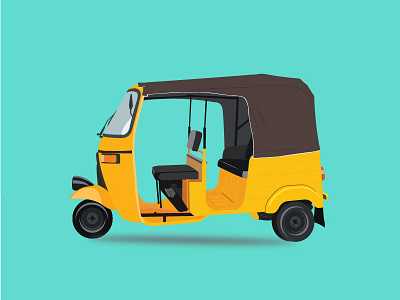 Auto illustration auto design flat illustration popular recent vector yellow