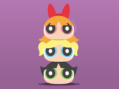 Power Puff Girls blossom bubbles buttercup cartoon cartoon network character cute illustration powderpuff girls vector