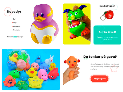 Antistress toys design ecommerce responsive site store ui ux white