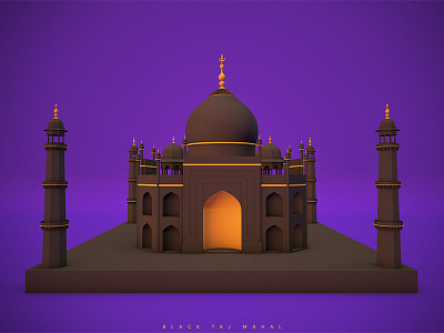 Taj Mahal - World wonder architecture black c4d india love monument wonder world