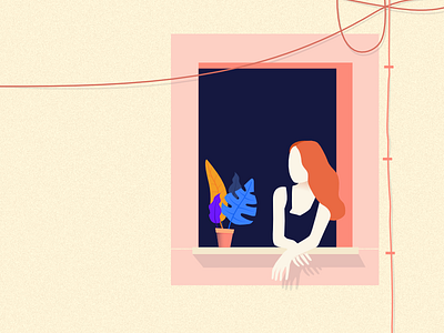 Window clean illustration simple vector window