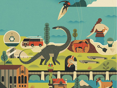 The Guardian animals illustration landscape map ocean spain