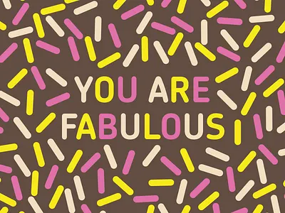 Fabulous chocolate fab fabulous icecream pink sprinkles yellow