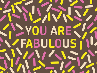 Fabulous chocolate fab fabulous icecream pink sprinkles yellow