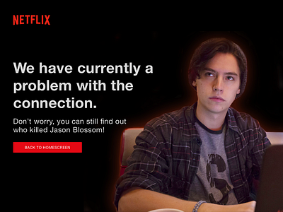 Connection Error for Netflix Video 404 errorpage netflix ui ux webdesign