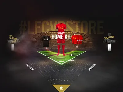 Virtualstore black concept ecommerce football gold immersive sports virtual reality vr