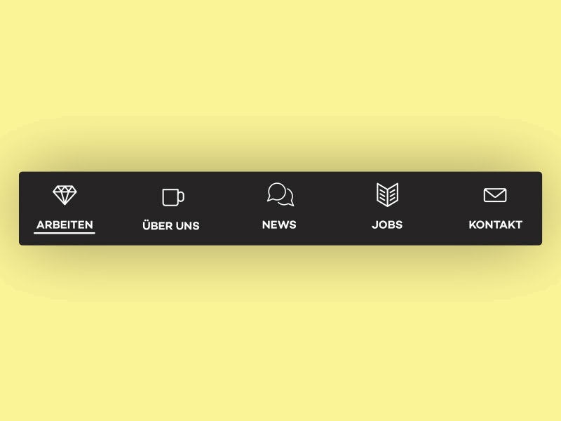 Menu icons animation icons interactive menu ui