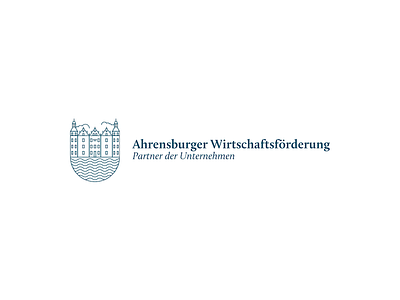 Ahrensburg logo building castle city city logo linear logo outline serif town