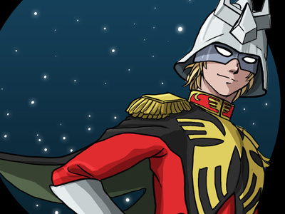 Char Aznable - Illustration 80s anime charaznable digital paint gundam illustrator