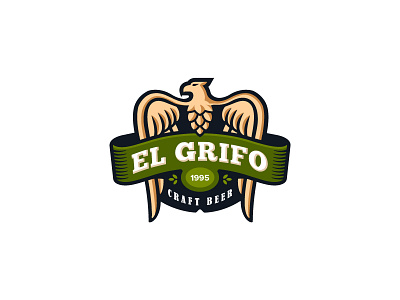 Craft beer logo badge beer beer badge beer emblem beer logo el emblem griffin griffon grifo logo