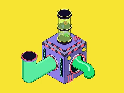 The Strange machine isometric machine