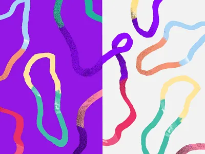 Fruity Loops colour drawn illustration loops pattern purple rough shapes sketched texture yellow