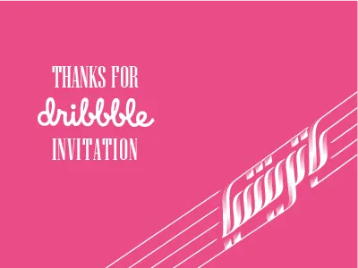 Hello Dribbble! arabic calligraphy first hello invite