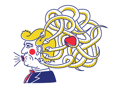 Political Snakes 45 adam and eve apple clown donald trump politics president snakes