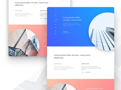 Landing Page architecture building clean design free freebie interaction landing minimal page ui ux