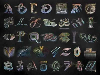 36 Days of Type 2017 chalk lettering mural