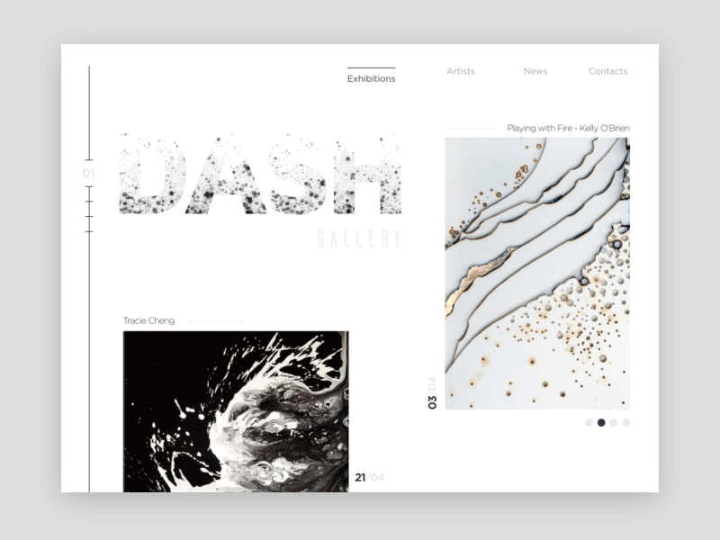 DASH website app design concept android animation art flat clean simple gallery interface mobile ios iphone sketch ui ux