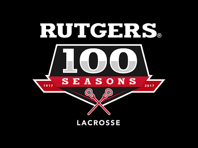 Rutgers MLAX 100 Seasons Logo lacrosse lax logo rutgers